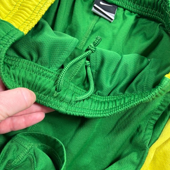 Nike Men's S Green Yellow Oregon Ducks Athletic Shorts Gym Lounge Pockets - Picture 6 of 9